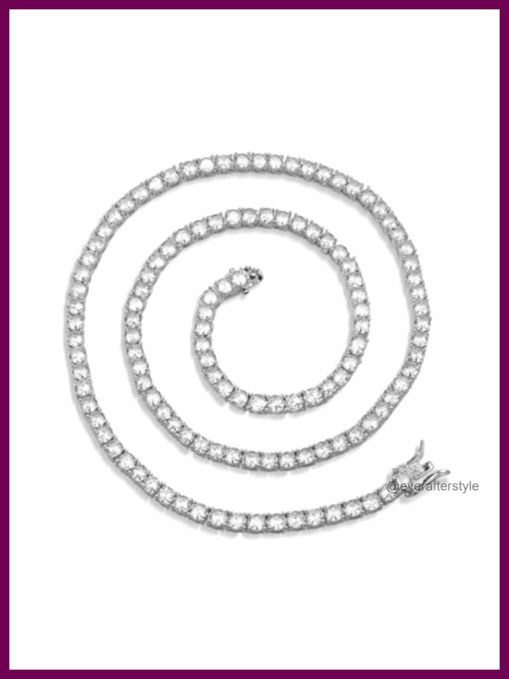 Tennis Necklace Cubic Zirconia Brass 14k Gold Plated Chain Women Jewelry